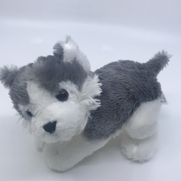 Fiesta Plush White and Gray Husky Stuffed Animal - Picture 3 of 8